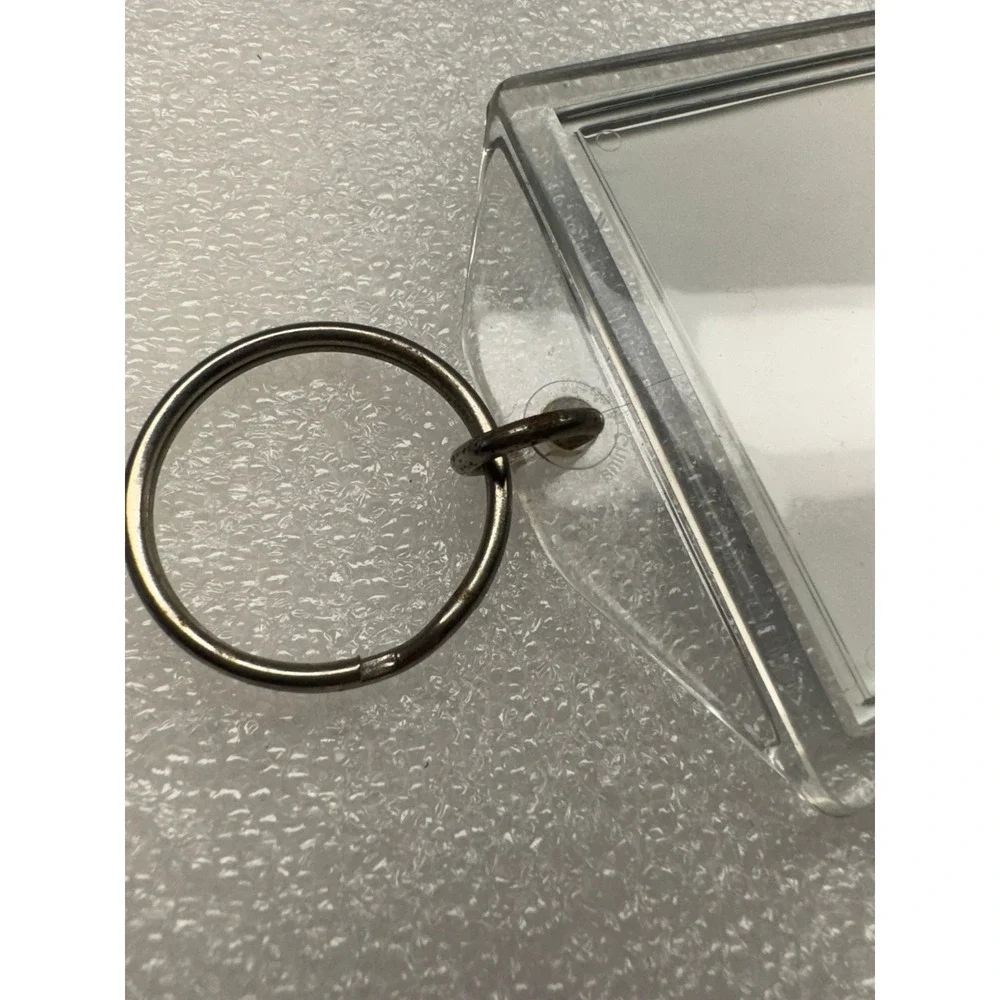 Clear Photo Insert‎ Keychain Easy Snap In Assembly with Ring
